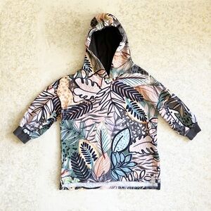 Next Boys Size 4-5 Jungle Print Hoodie Long Sleeve Top Animal Giraffe Leopard